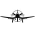 Corsair Plane Silhouette Sign - PS378