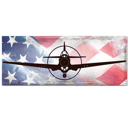 P-40 Warhawk American Flag 48" x 19" - PSB217