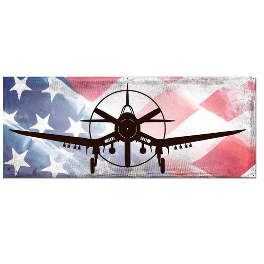 Planes Corsair American Flag - 48" x 19" - PSB216