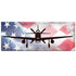 P-51 Mustang American Flag 48" x 19" - PSB218