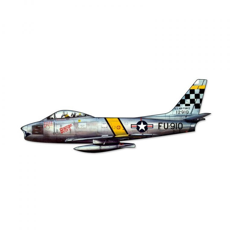 F-86 Sabre Cut-Out Metal Sign - PS149