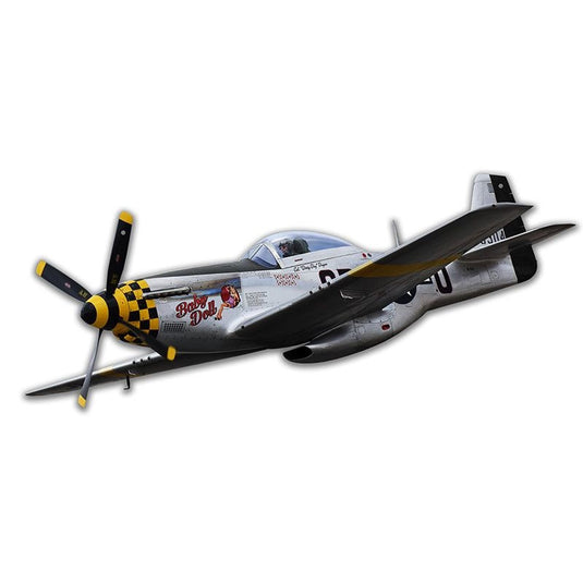 P-51 Mustang Cut-Out Vintage Metal Sign - LG959