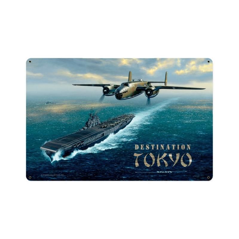 Destination Toyko Metal Sign