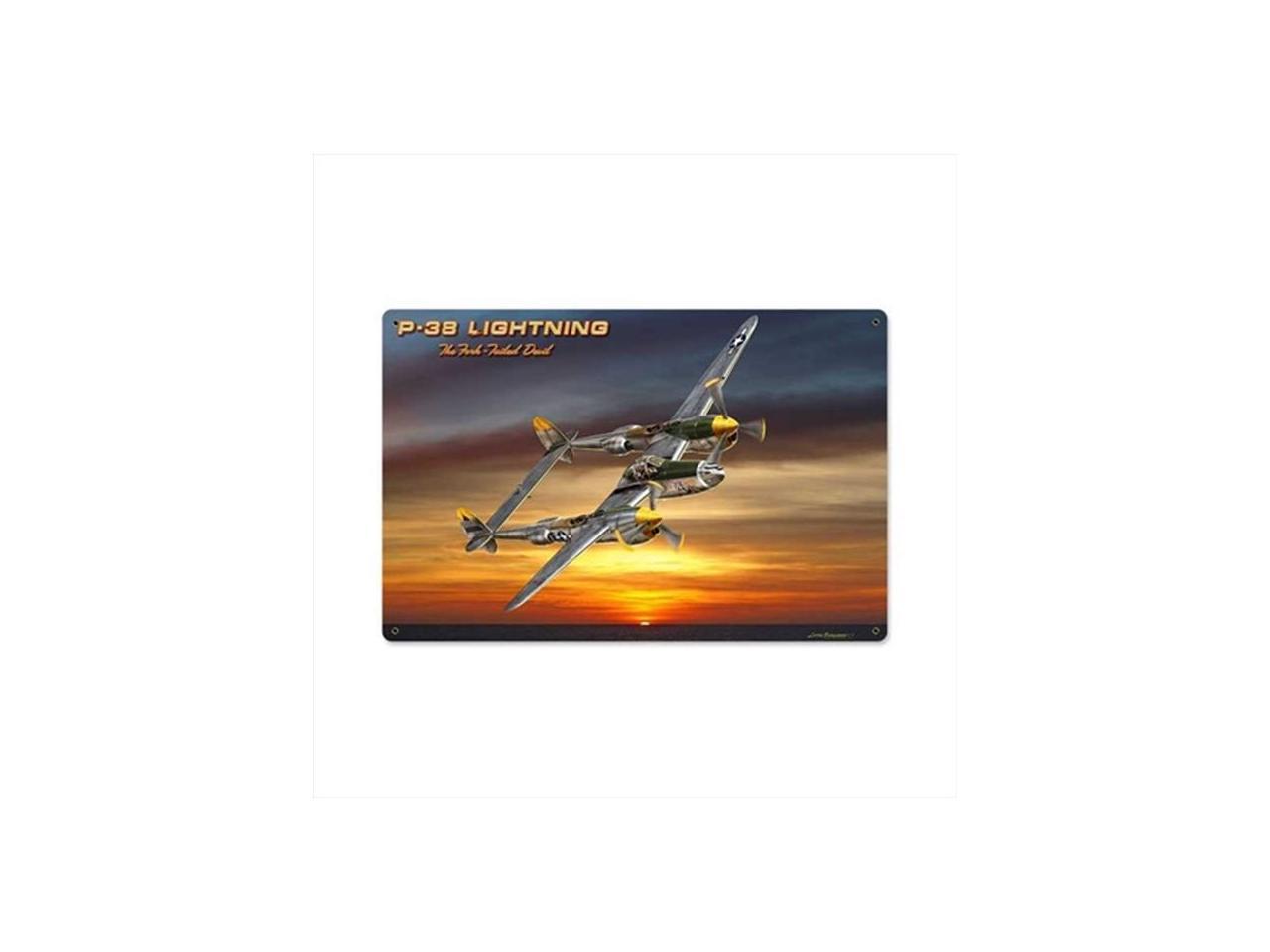 P-38 Lightning Metal Sign - LG203